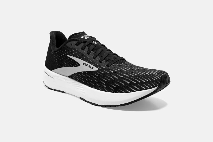 Brooks Israel Hyperion Tempo Road Running Shoes Womens - Black/Silver - KEW-052139